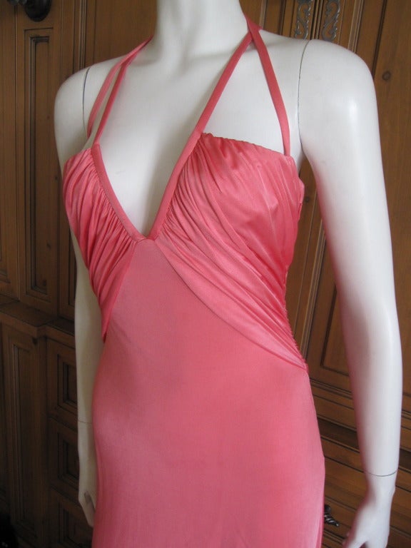 Versace ruched  pink dress New 1