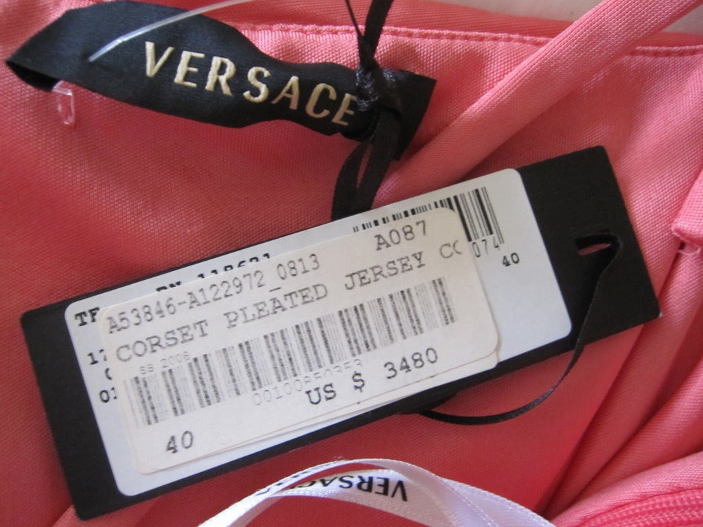 Versace ruched  pink dress New 2