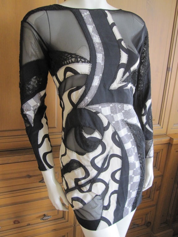 Emilio Pucci Op Art Dress with sheer inserts 1