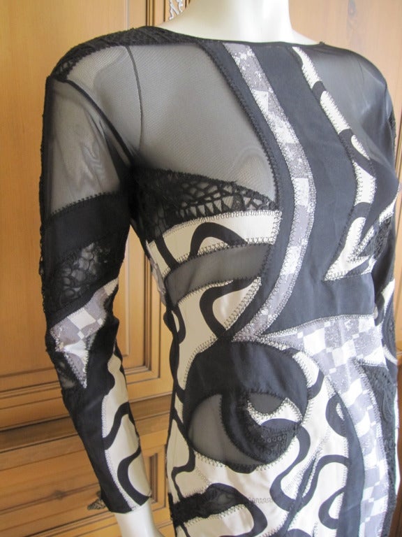 Emilio Pucci Op Art Dress with sheer inserts 2