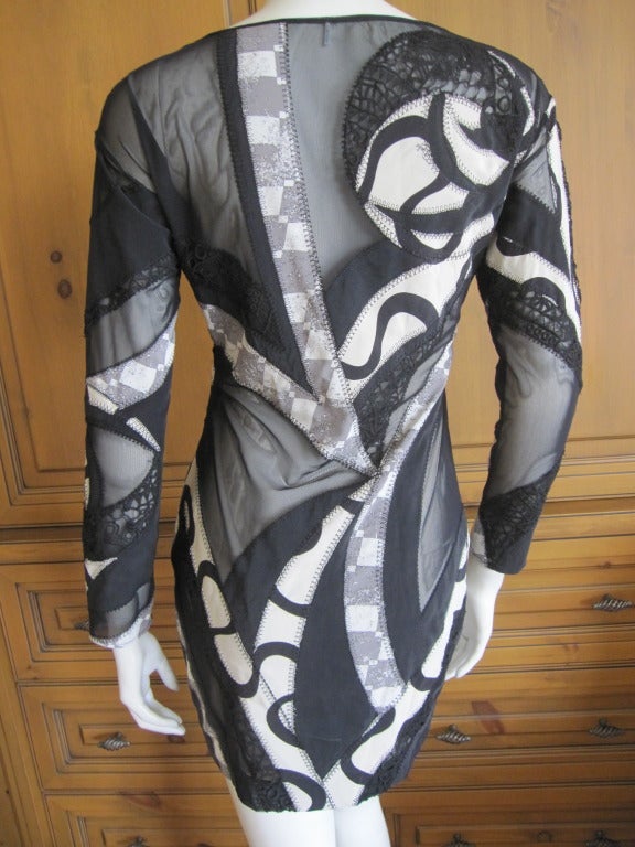 Emilio Pucci Op Art Dress with sheer inserts 4