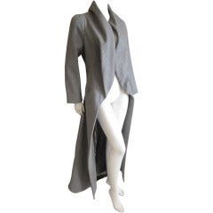 Alexander McQueen gray wool/cashmere cutaway coat