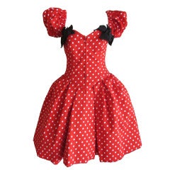 Vintage Christian Lacroix 1988 polkadot dress