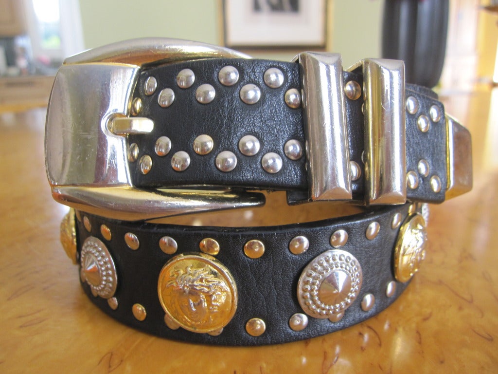 versace studded belt