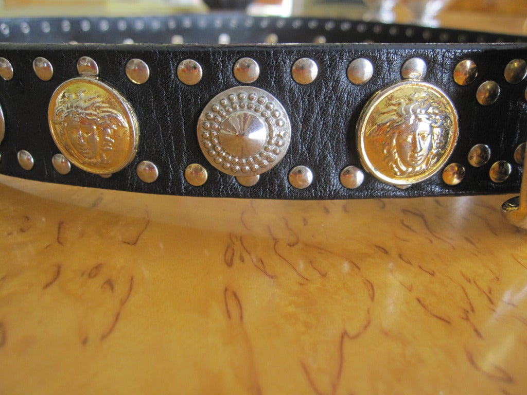 Women's or Men's Gianni Versace 1992 Men's Medusa studded belt