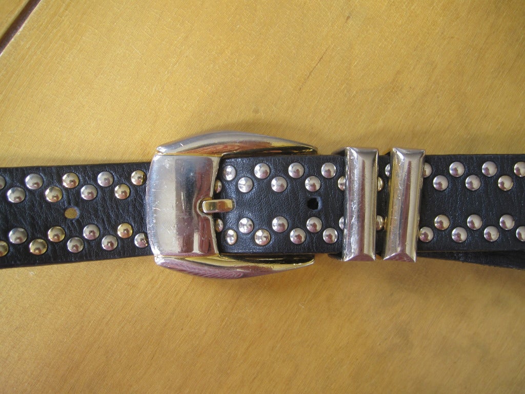 Gianni Versace 1992 Men's Medusa studded belt 1