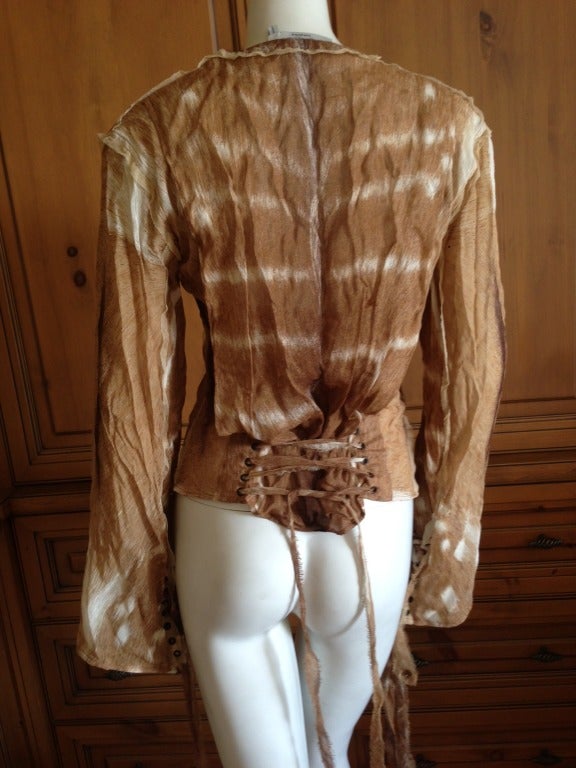 YSL Tom Ford 1992 Mombassa collection corset lace silk top 3