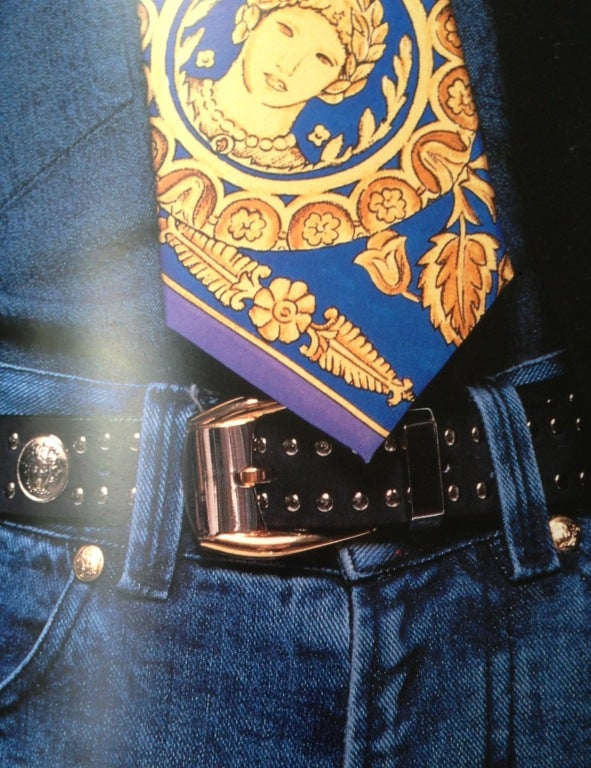 Gianni Versace 1992 Men's Medusa studded belt 5