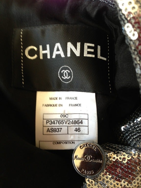 Chanel Herren Miami Paris 2009 Kreuzfahrt Kollektion Pailletten Blazer 5
