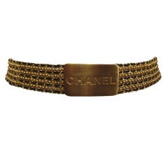 Chanel Ball chain with leather chain belt with Bold Chanel Buckle