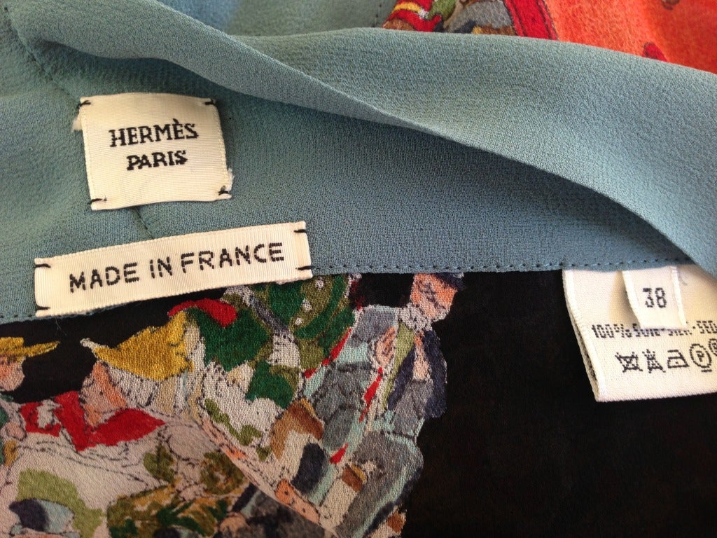 Hermes JP Gaultier Spring 2011 Silk Mousseline one shoulder scarf wrap/dress In New Condition In Cloverdale, CA