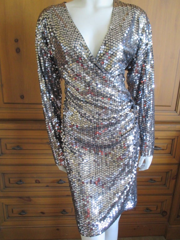 silver disco dress
