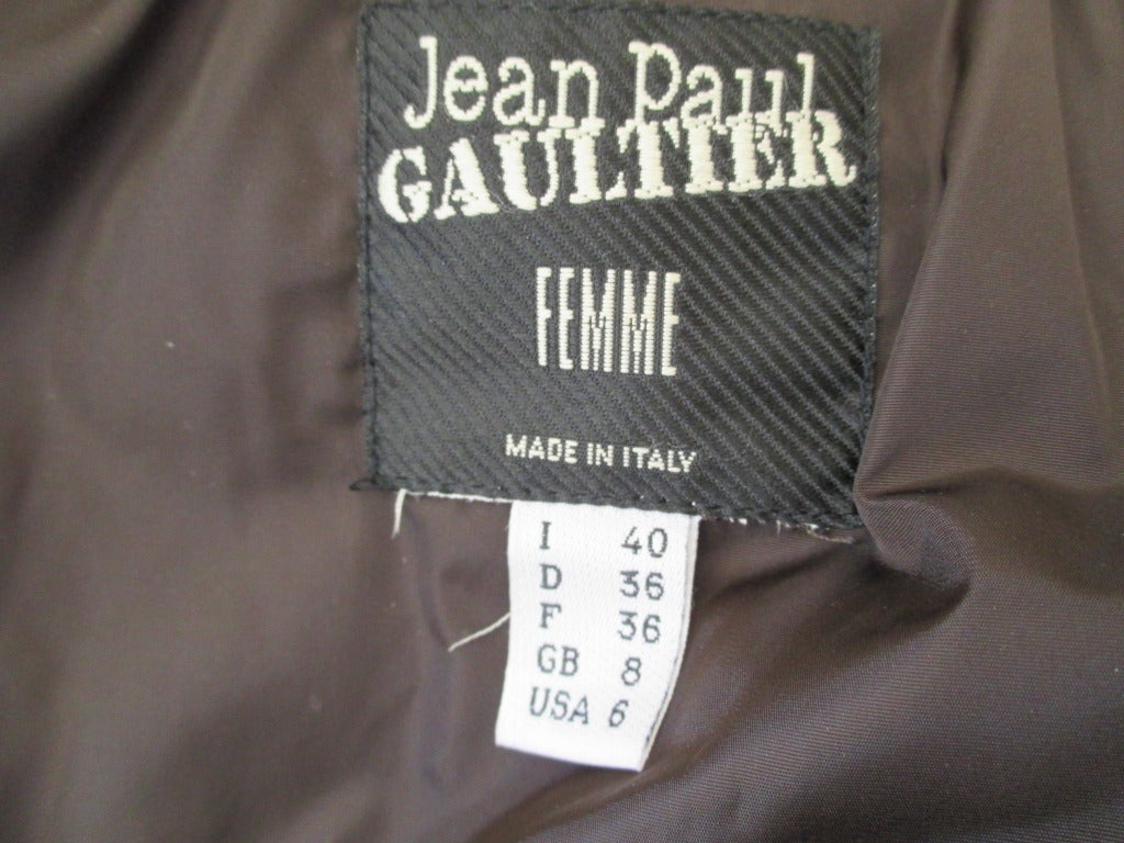 Jean Paul Gaultier rare zebra puffer jacket 1