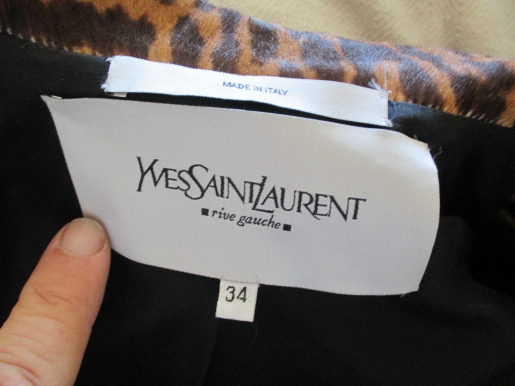 Tom Ford for YSL Fall 2004 pony skin leopard print pagoda coat 2