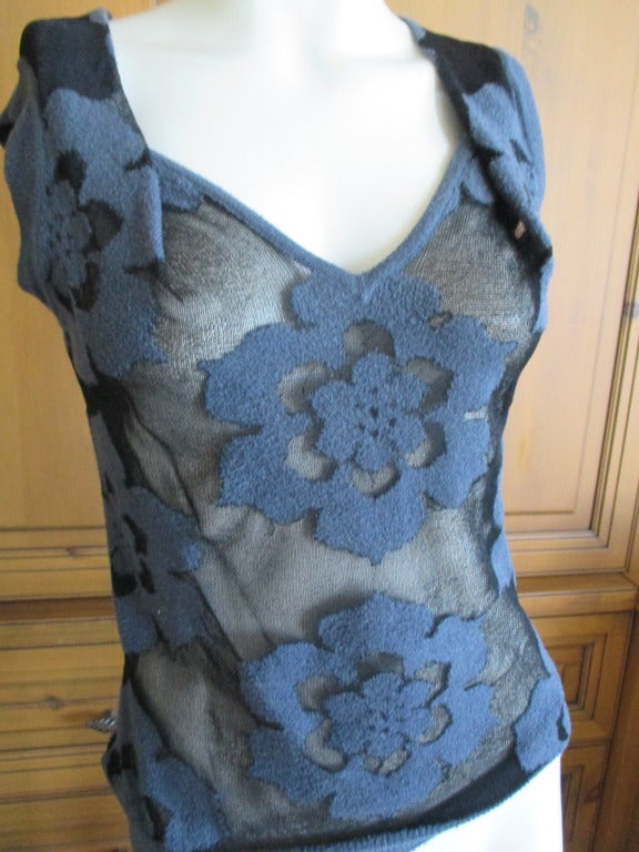 Chanel fox trimmed three piece navy boucle suit A'2000 2
