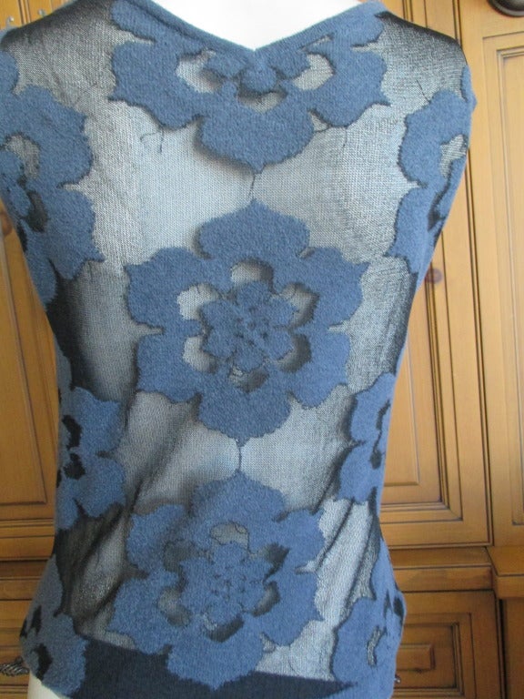 Chanel fox trimmed three piece navy boucle suit A'2000 3