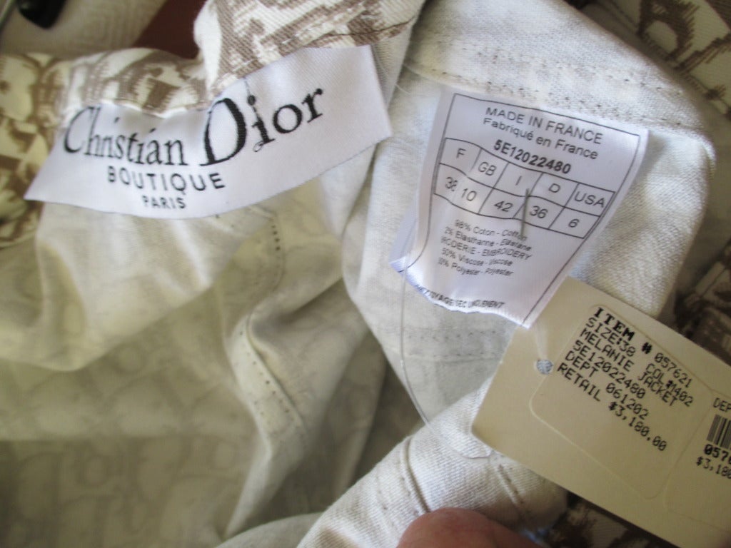 Christian Dior Jacke mit gesticktem Logo 1