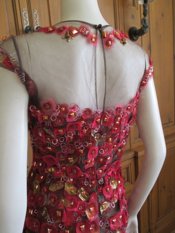 Oscar de la Renta embellished dress with jeweled neckline 3