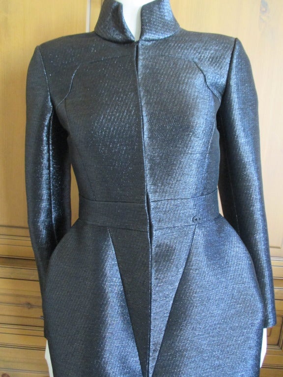 Chanel Sculptural Black Coat In Excellent Condition In Cloverdale, CA
