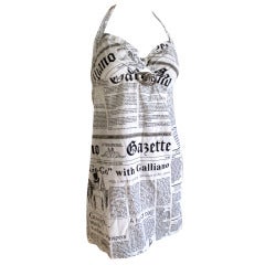 John Galliano Gazette Cotton Mini Dress