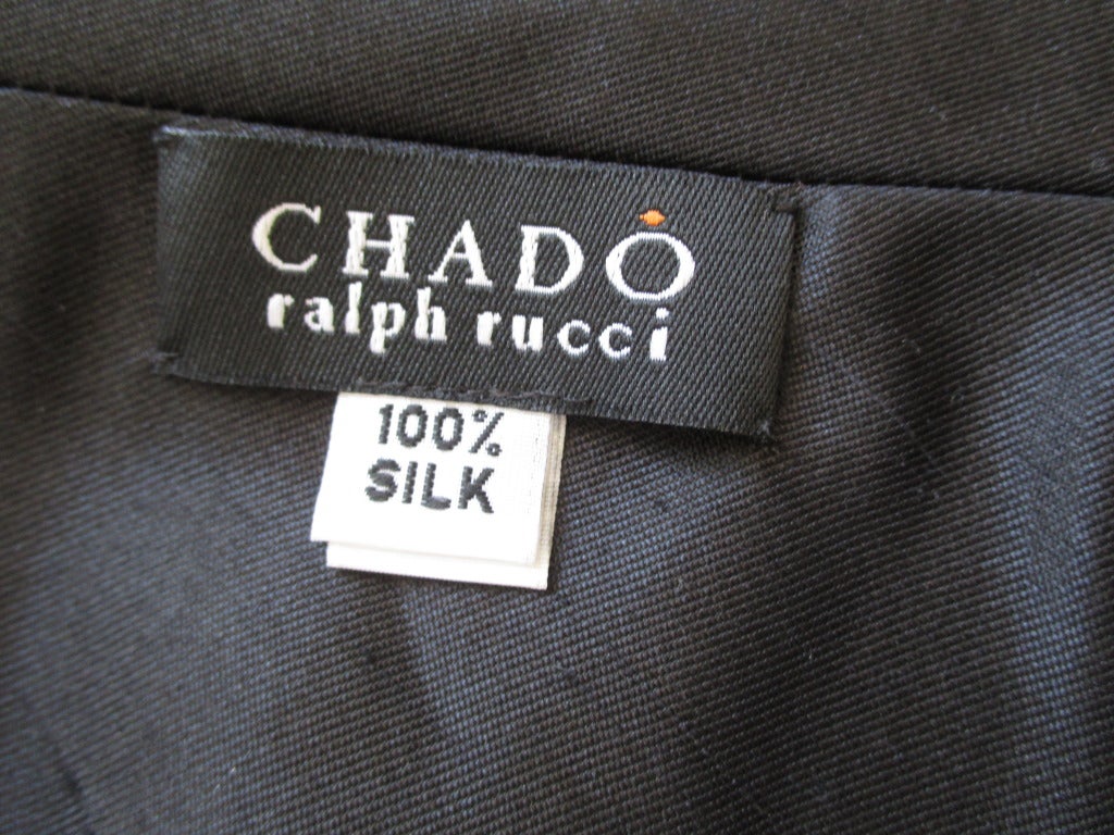 Chado Ralph Rucci Black Silk One Sleeve Cape 3