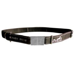 Hermes Silk Bolduc Pet Collar with Silver Hardware in Hermes Box