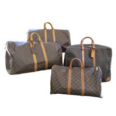 Louis Vuitton NEW Monogram Blue Silver Top Handle Men's Travel Duffle Bag  For Sale at 1stDibs