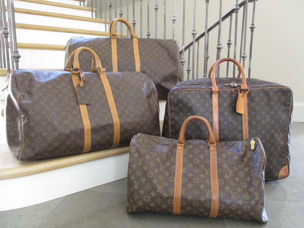 Louis Vuitton Vintage Gentleman's Set of Monogram Travel Luggage at 1stDibs   louis vuitton luggage set, lv luggage set, vintage louis vuitton luggage  set