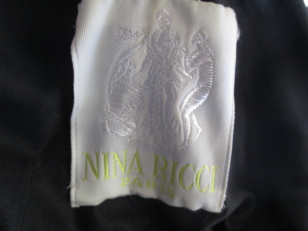 Nina Ricci Haute Couture Mink Trim Beaded Backless Dress 5