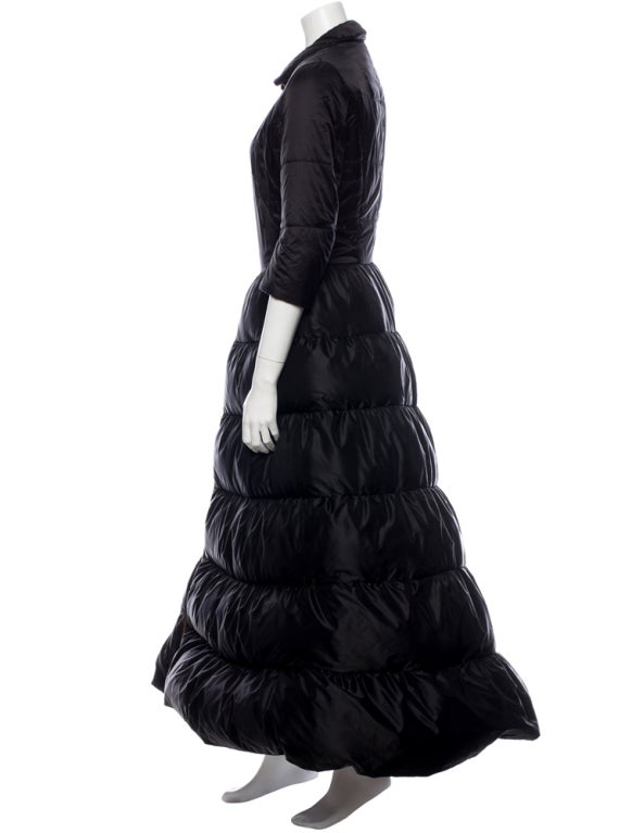 Junya Watanabe Comme des Garcons Black Down Zip Front Coat/Dress In Excellent Condition In Cloverdale, CA