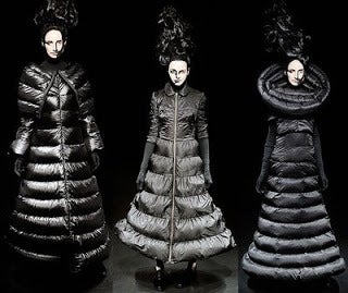 Junya Watanabe Comme des Garcons Black Down Zip Front Coat/Dress 1
