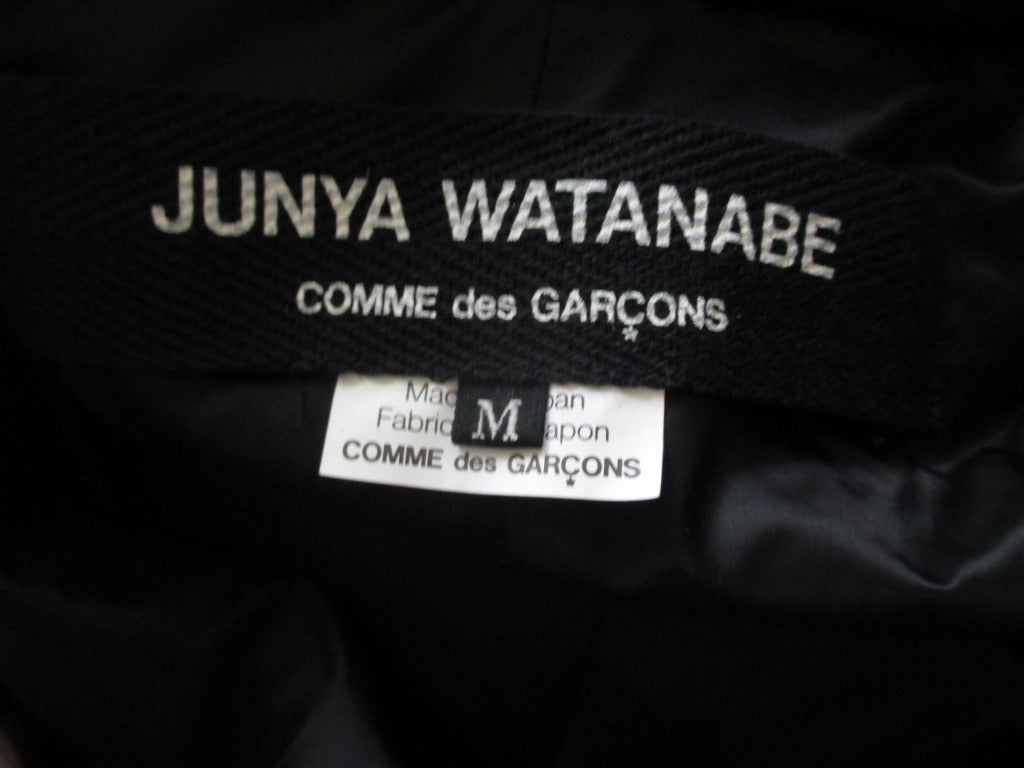 Junya Watanabe Comme des Garcons Black Down Zip Front Coat/Dress 2