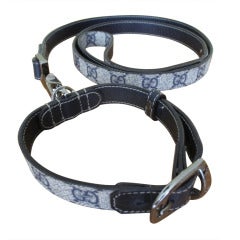 Vintage "Gucci Dog" Collar and Leash from Gucci