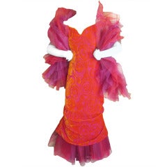 Vintage "Hello Dolly" 1960's Gown and Stole by Arnold Scaasi