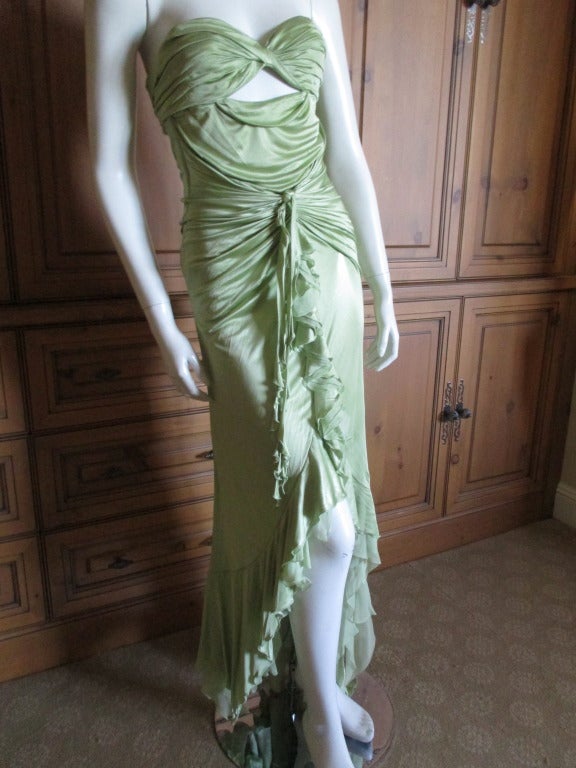 Gianni Versace Strapless Green Dress
Sz 40