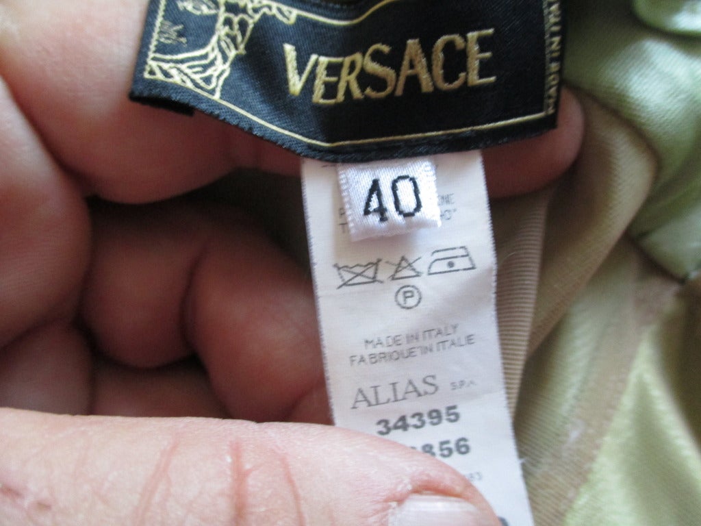 Gianni Versace Strapless Green Dress 4