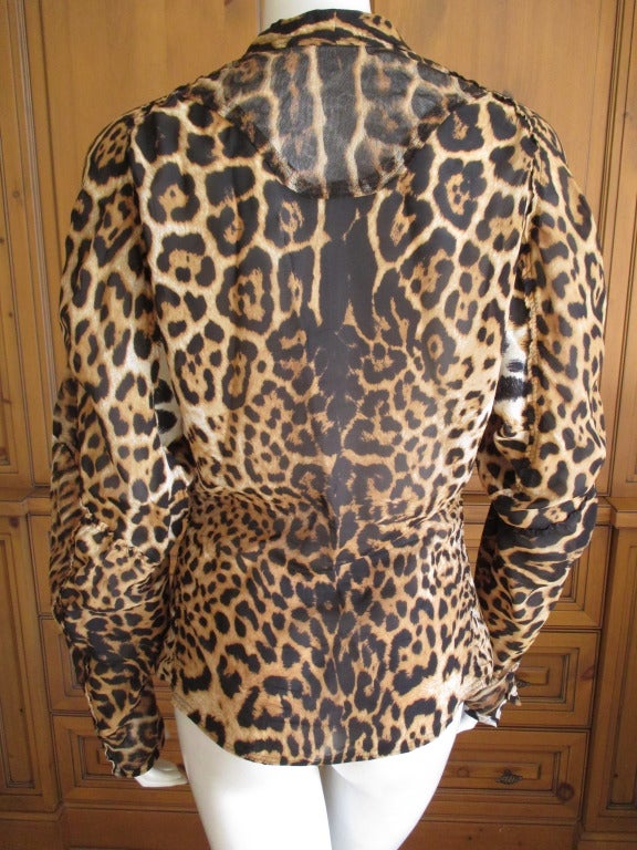 Tom Ford for YSL Sp 2002 Mombasa Collection Leopard Blouse 1