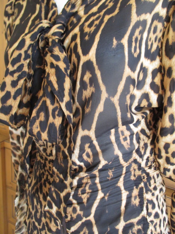 Tom Ford for YSL Sp 2002 Mombasa Collection Leopard Blouse 2