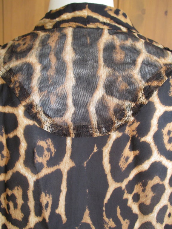 Tom Ford for YSL Sp 2002 Mombasa Collection Leopard Blouse 4