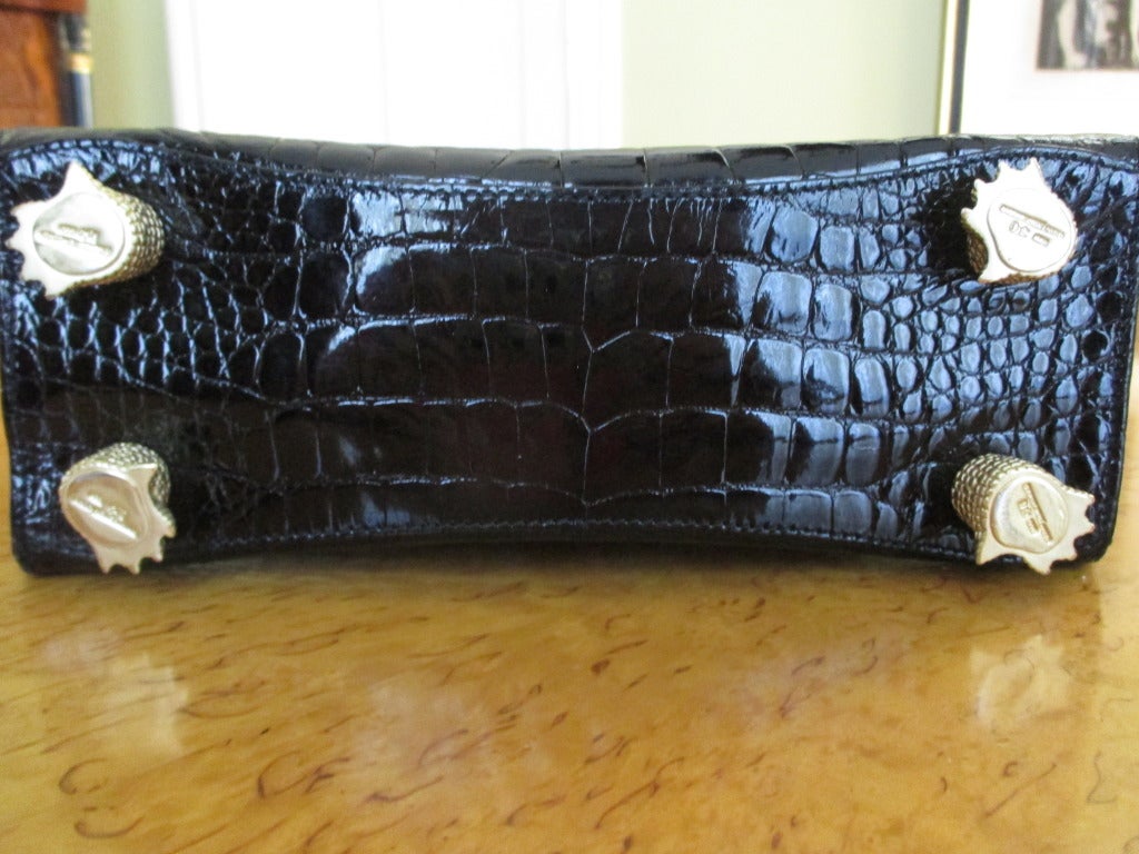 Seltene echte Krokodil-Trophäe-Tasche von Barry Kieselstein-Cord 2