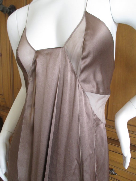 Calvin Klein Collection Sheer Insert Silk Charmeuse Gown 3