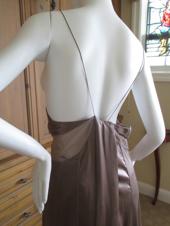 Calvin Klein Collection Sheer Insert Silk Charmeuse Gown 5