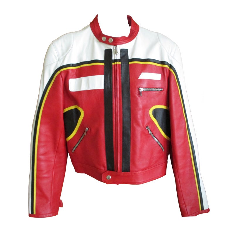 Dolce & Gabbana Mens Leather Moto Jacket