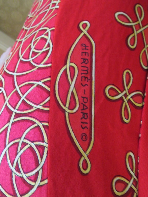 Hermes Vintage Silk Jersey Dress with Belt and Scarf 5