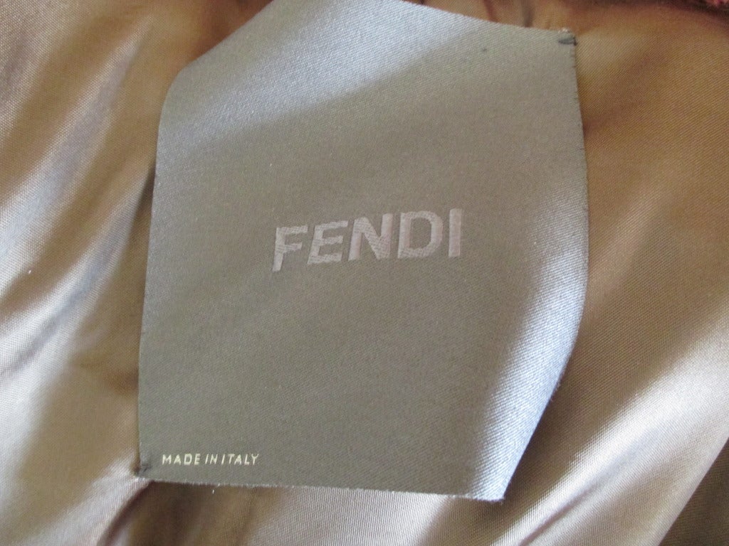 Fendi by Karl Lagerfeld Magenta Genuine Chinchilla Jacket 7