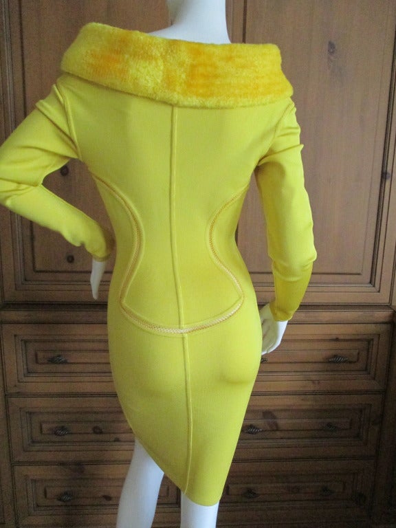 Women's Azzedine Alaia 1991 Yellow Dress