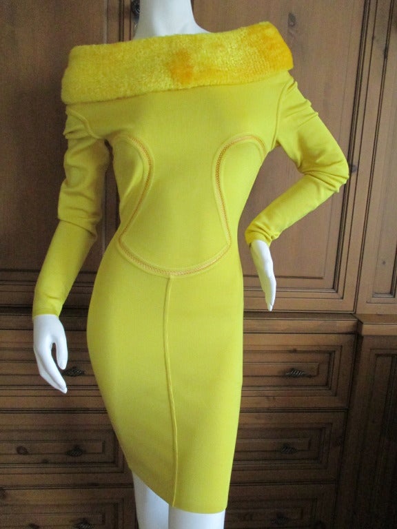 alaia yellow dress