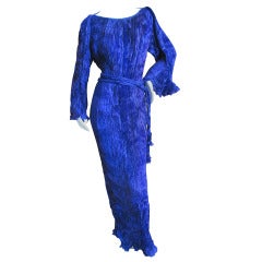 Vintage Patricia Lester Wales Pleated Purple Dress