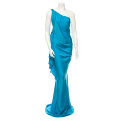 Yves Saint Laurent Blue Silk Dress NWT $5250 at 1stDibs