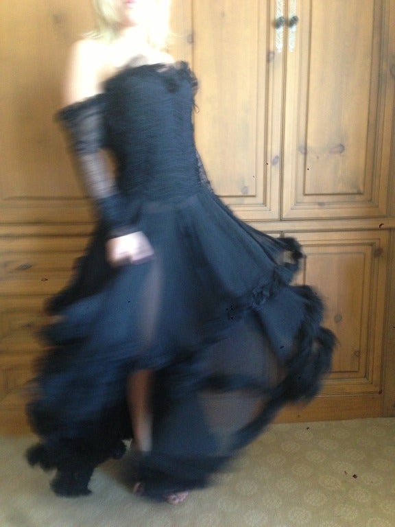 Alexander McQueen F' 2002 Dramatic Black Dress 2